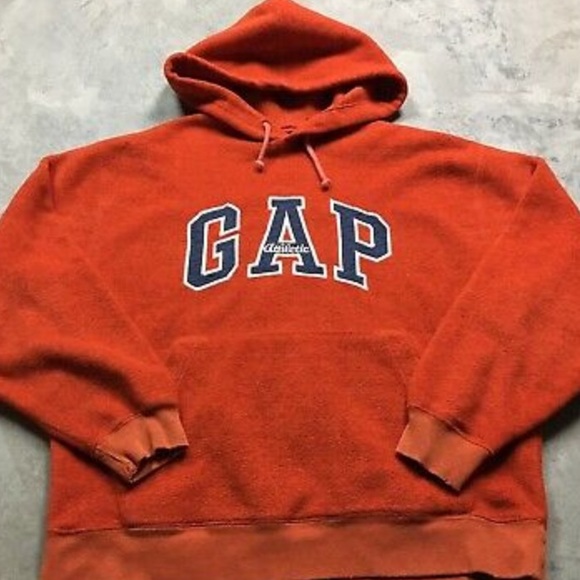 GAP 90s VTG Orange Fleece - Picture 1 of 4